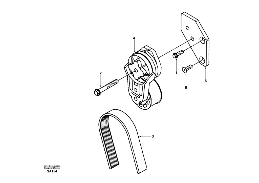 Automatic belt tensioner with fitting parts DD04B001 EC210