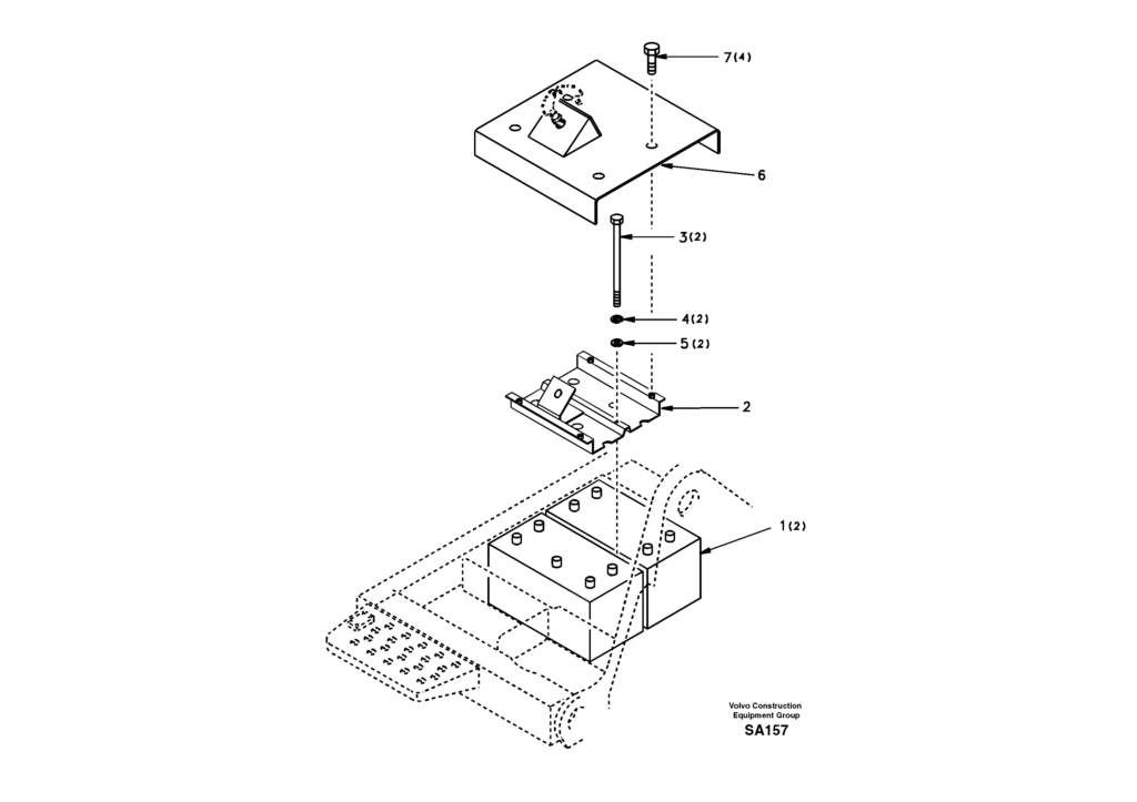 Battery with assembling details EC210