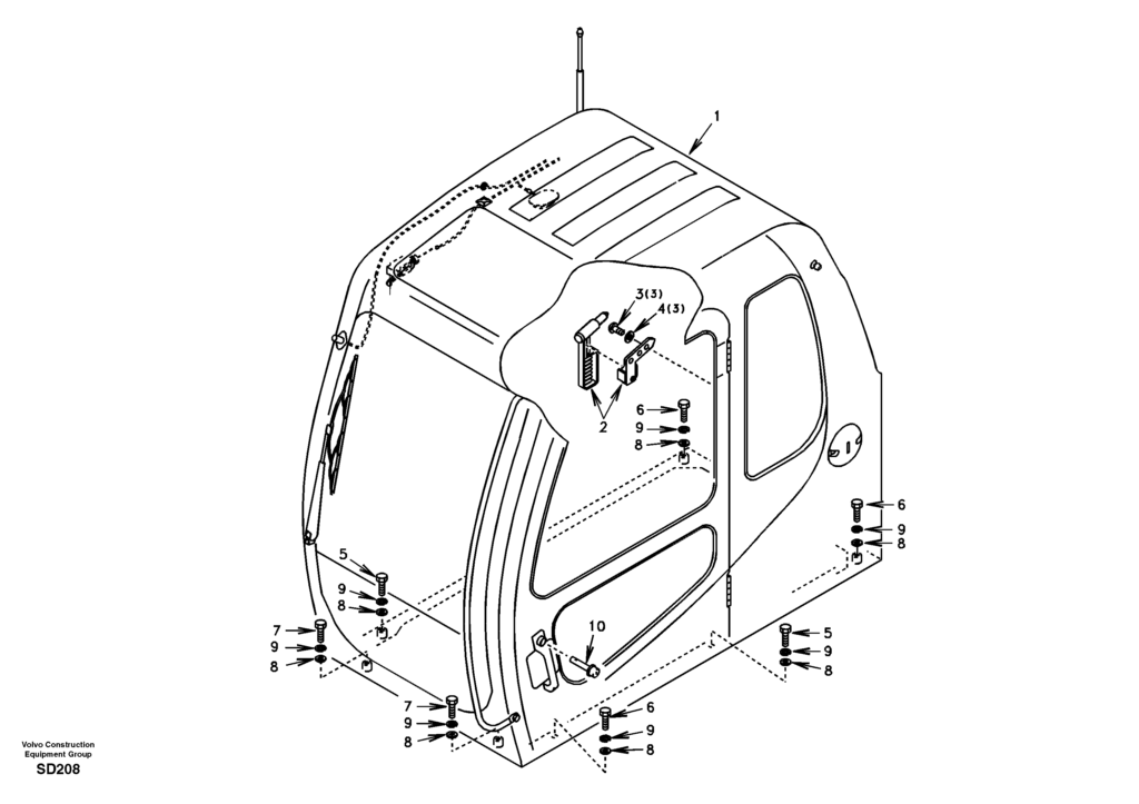 Cab mount DD08A001 EC210