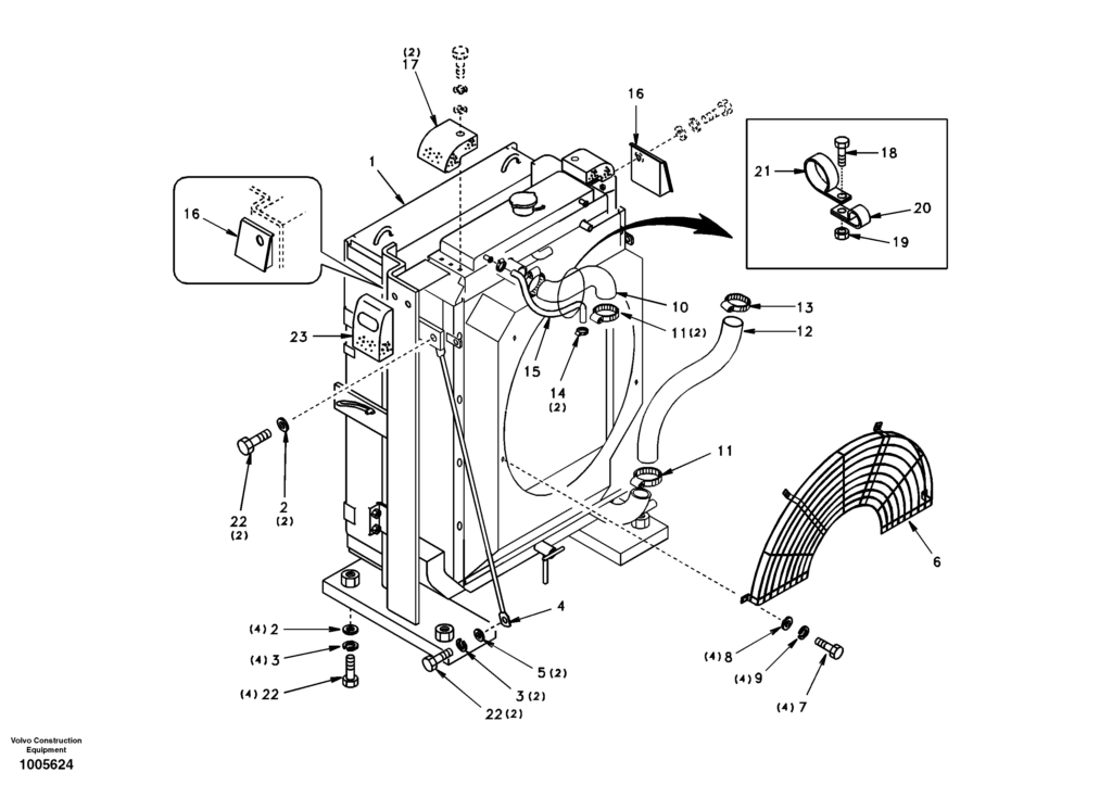 Cooling system DD04H001 EC210