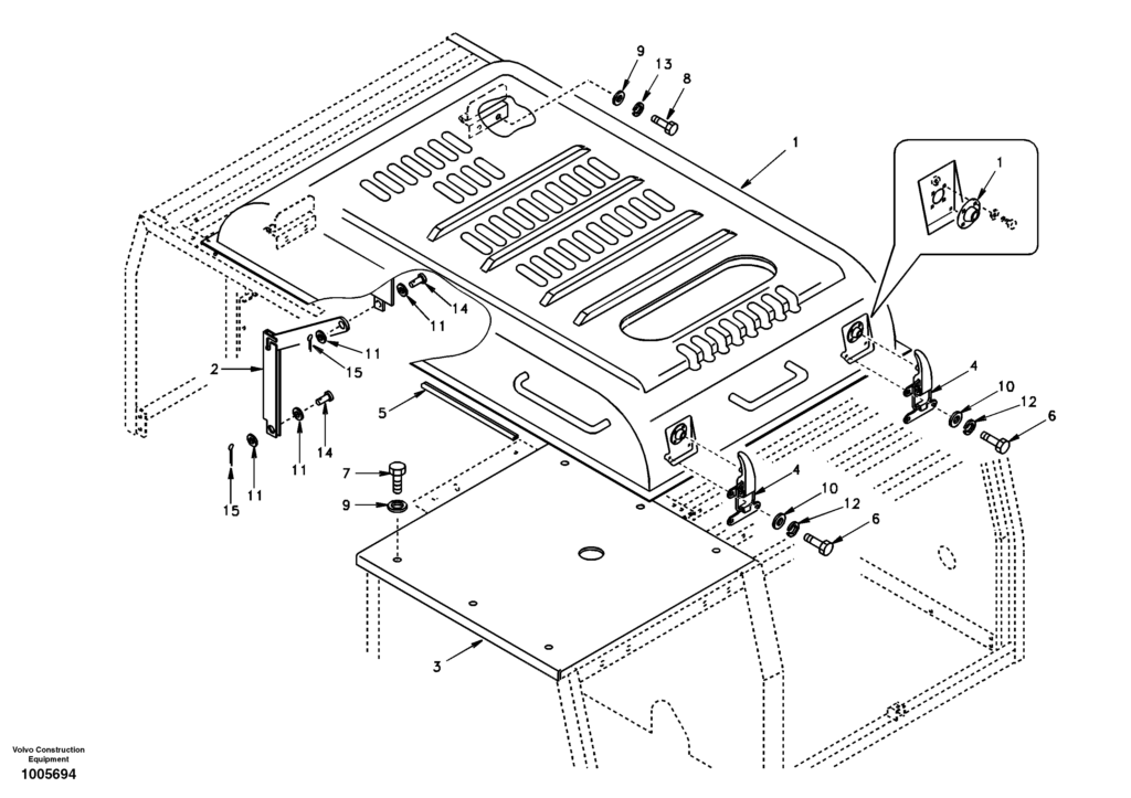 Cover and hood DD00A001 EC210