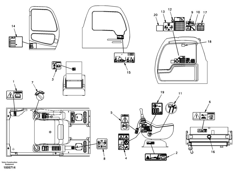 Decal inner location DD03A001 EC210