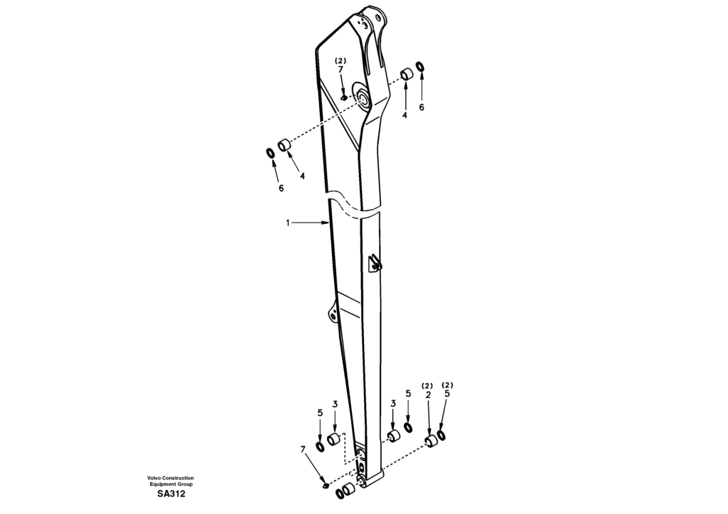 Dipper arm super long DD17C002 EC210