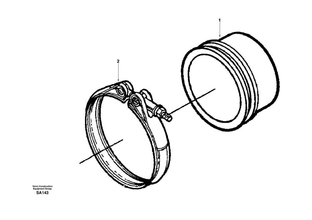 Exhaust connection DD04B001 EC210