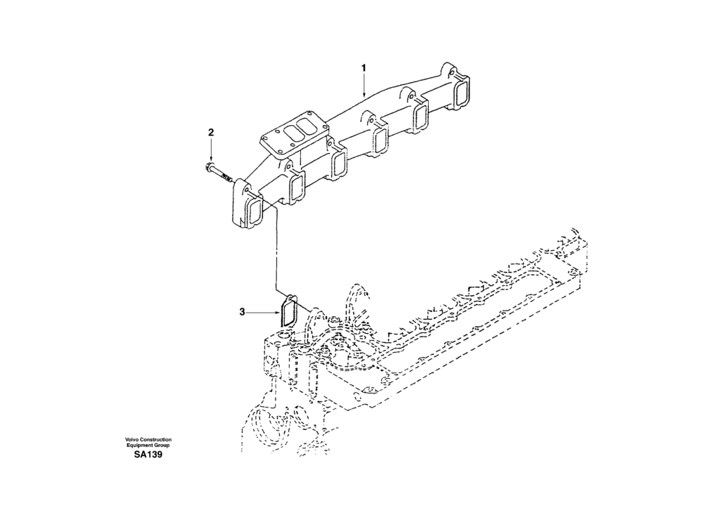 Exhaust manifold DD04B001 EC210