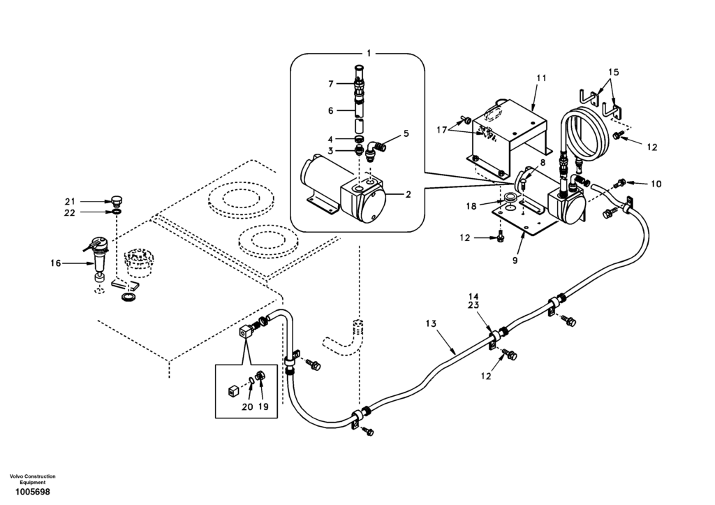 Fuel filling pump DD04J001 EC210