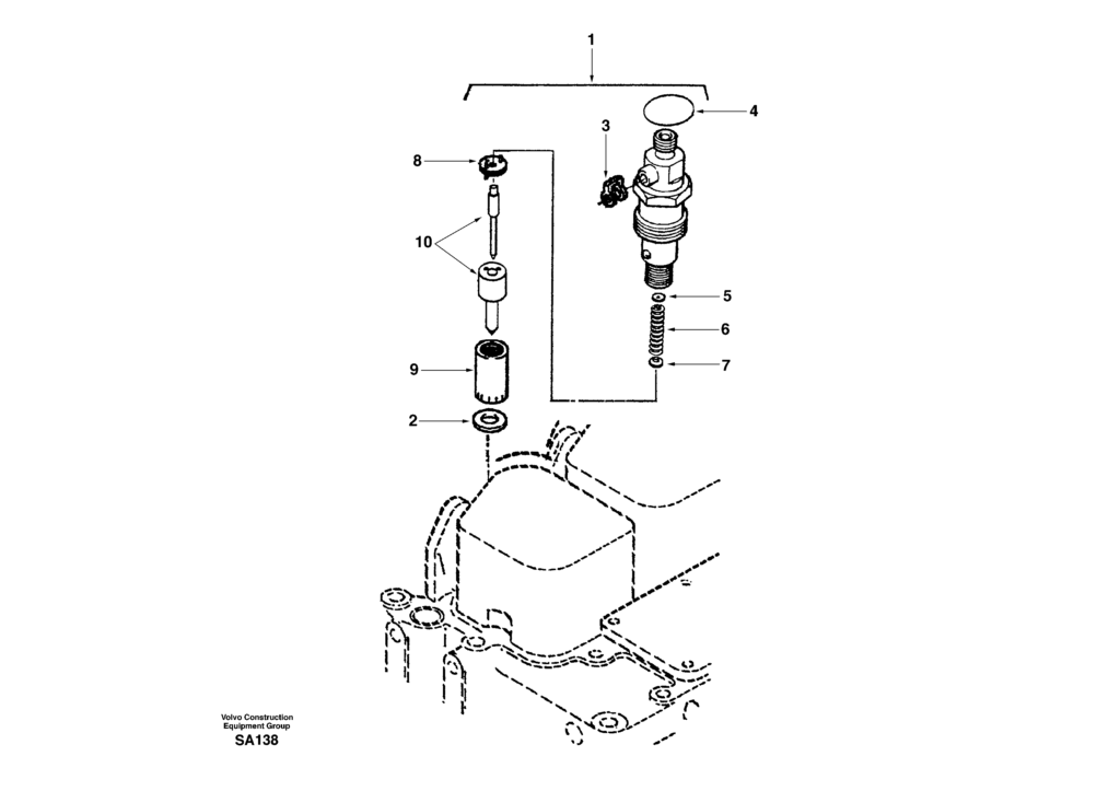 Injector DD04B001 EC210