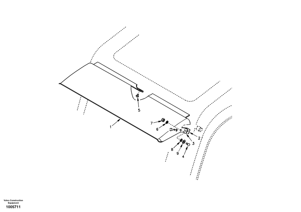 Rain visor exterior equipment DD08G001 EC210