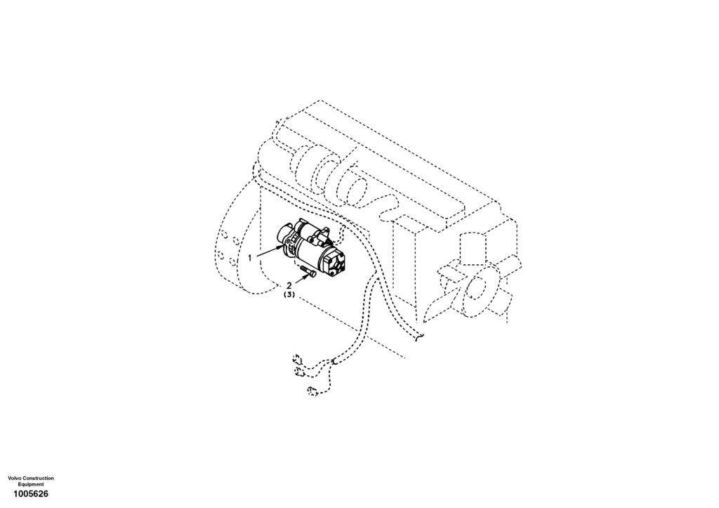 Starter motor mounting DD04B001 EC210