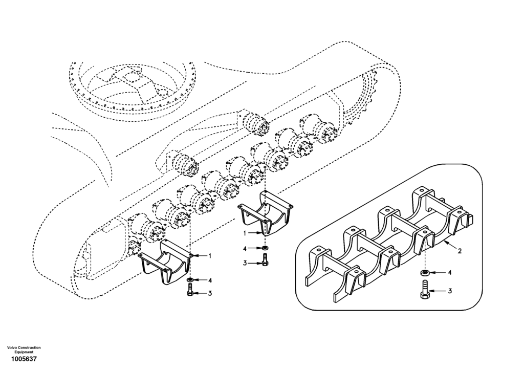 Track guards DD16B001 EC210