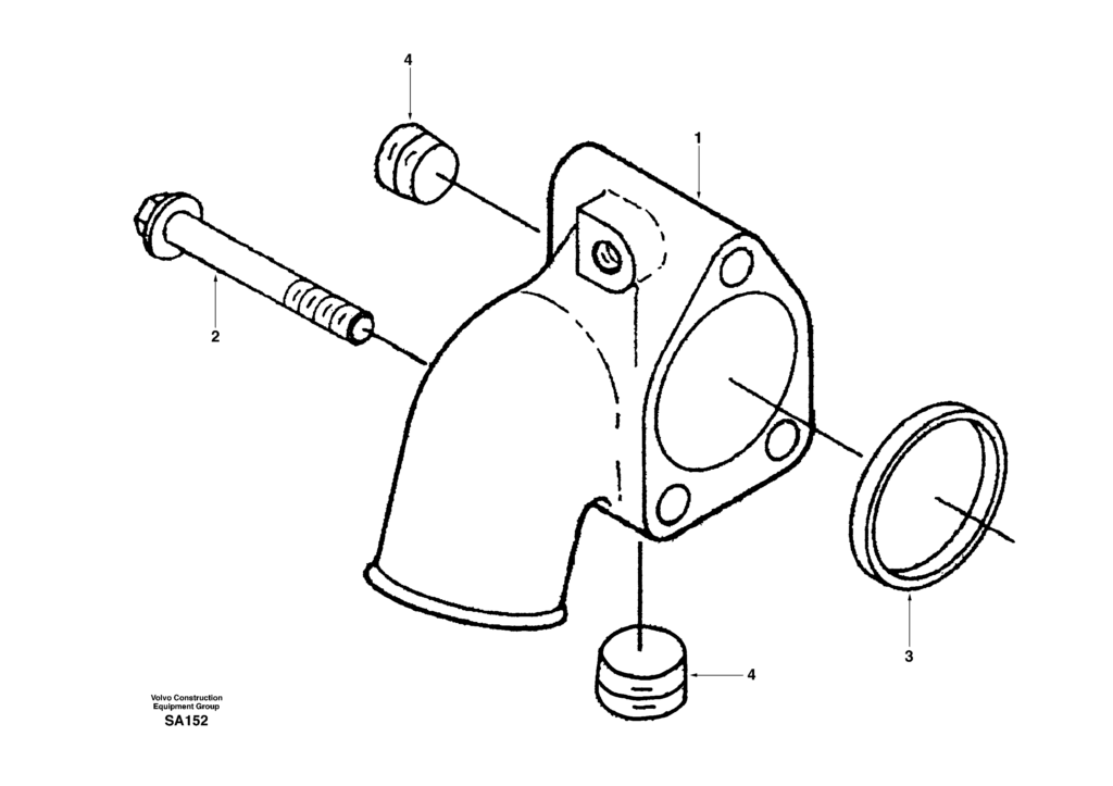 Water inlet connection DD04B001 EC210