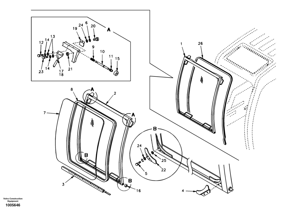 Windshield DD08A001 EC210