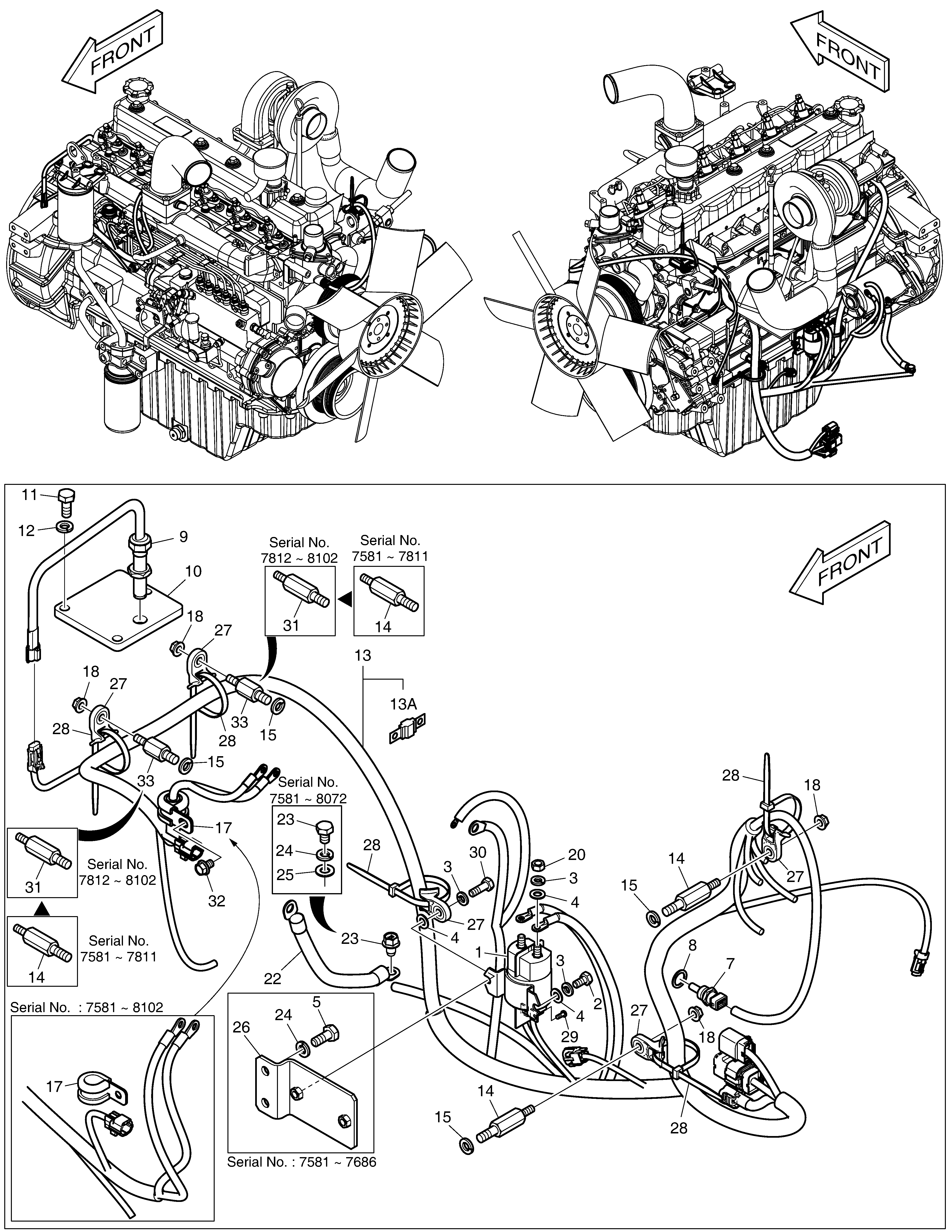 Electric Parts - Engine Doosan DX140W