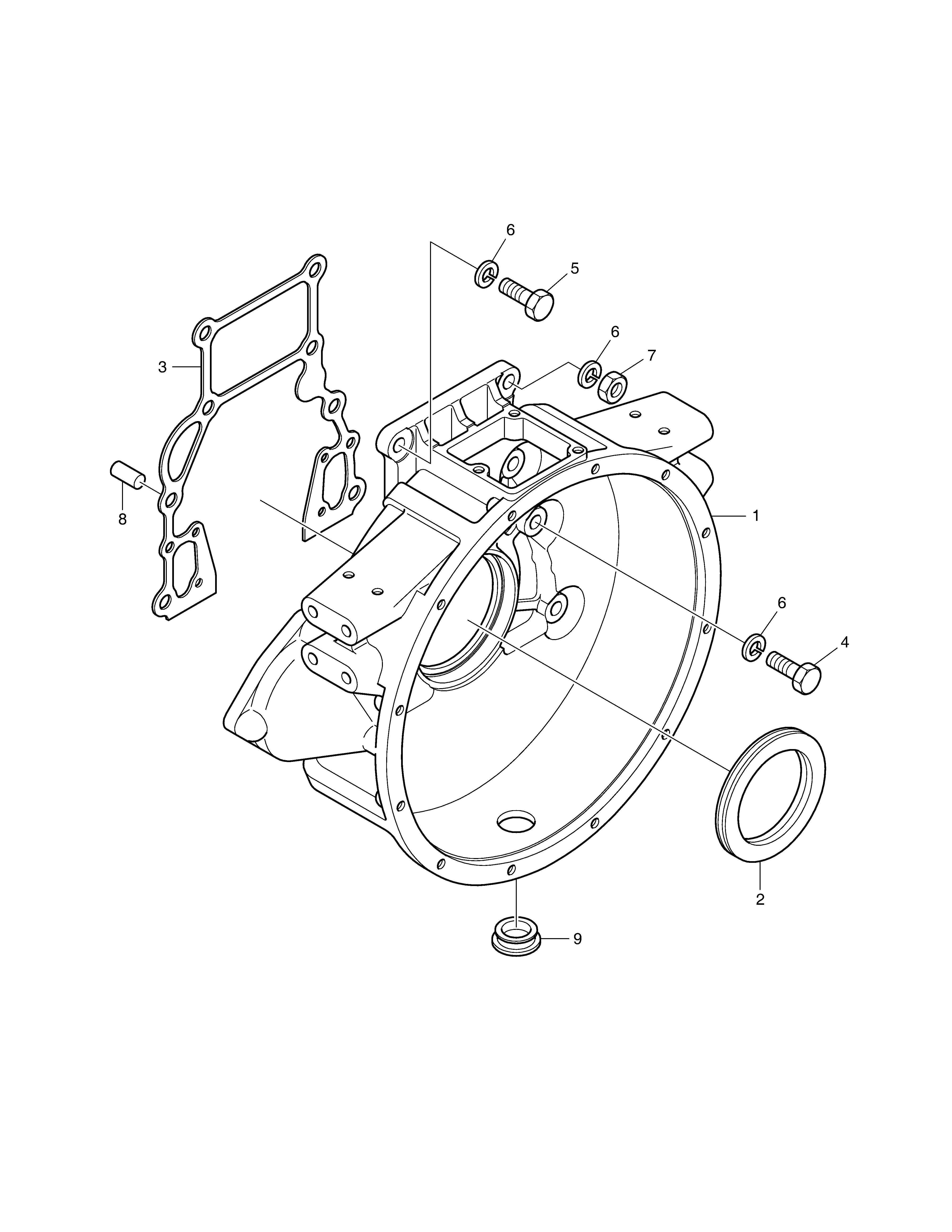 Flywheel Housing Doosan DX140W