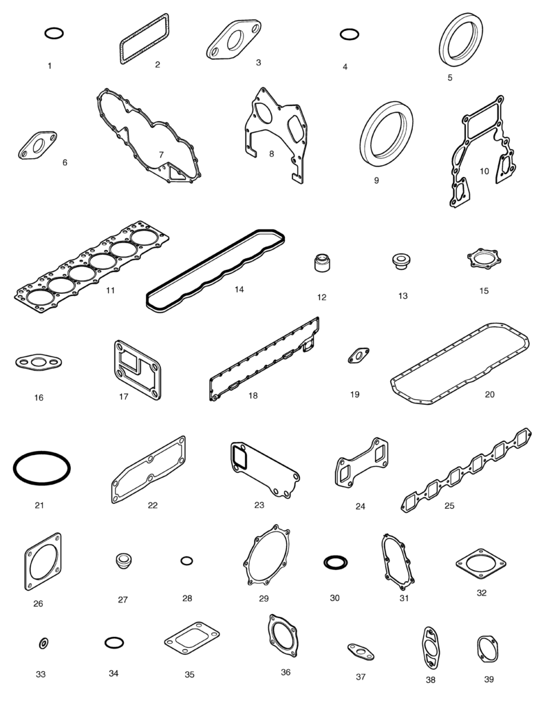 Over Haul Gasket Kit-ALL Doosan DX140W