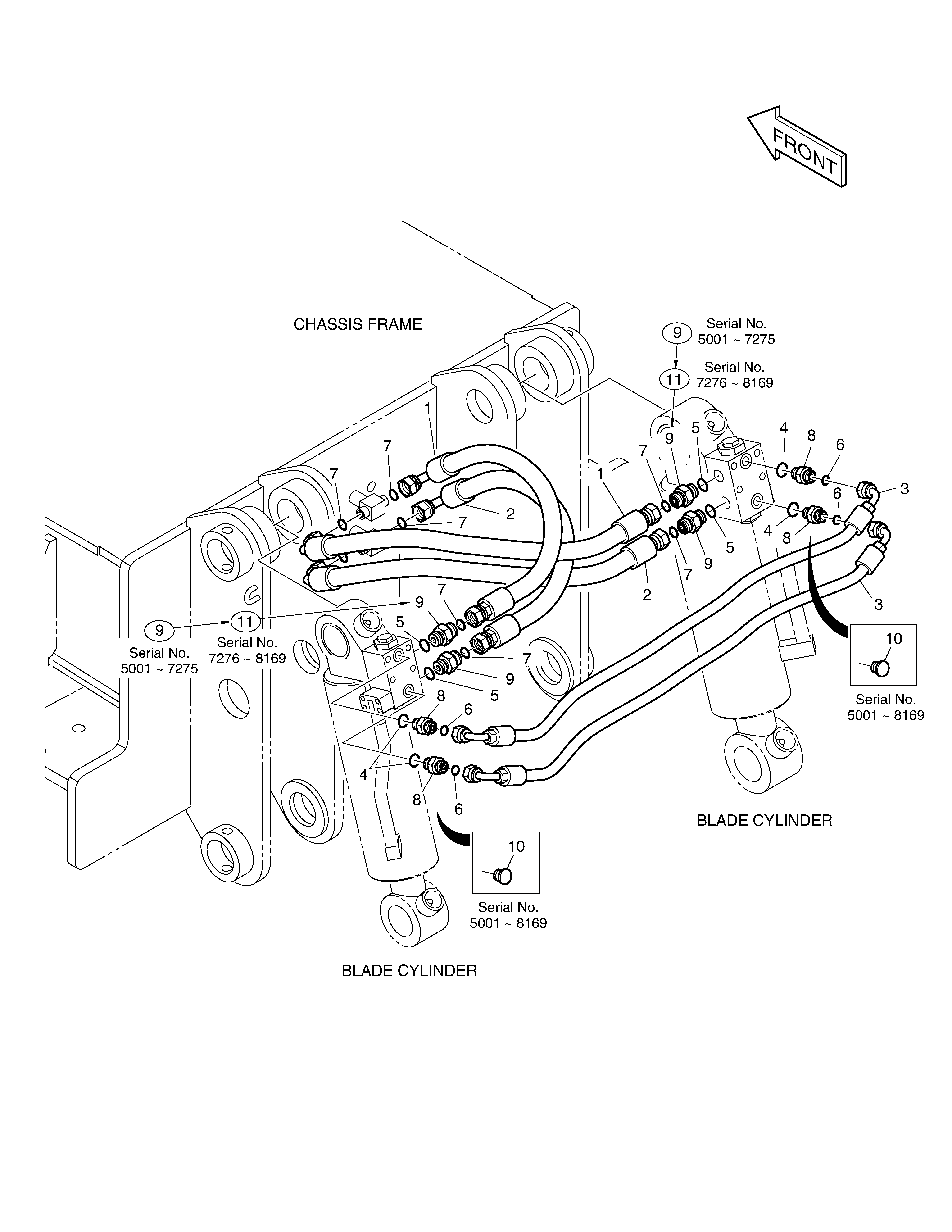 Blade Piping-Rear Dozer Only Doosan DX140W