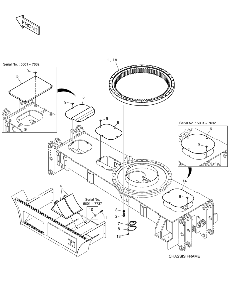 Chasis Components(1) Doosan DX140W