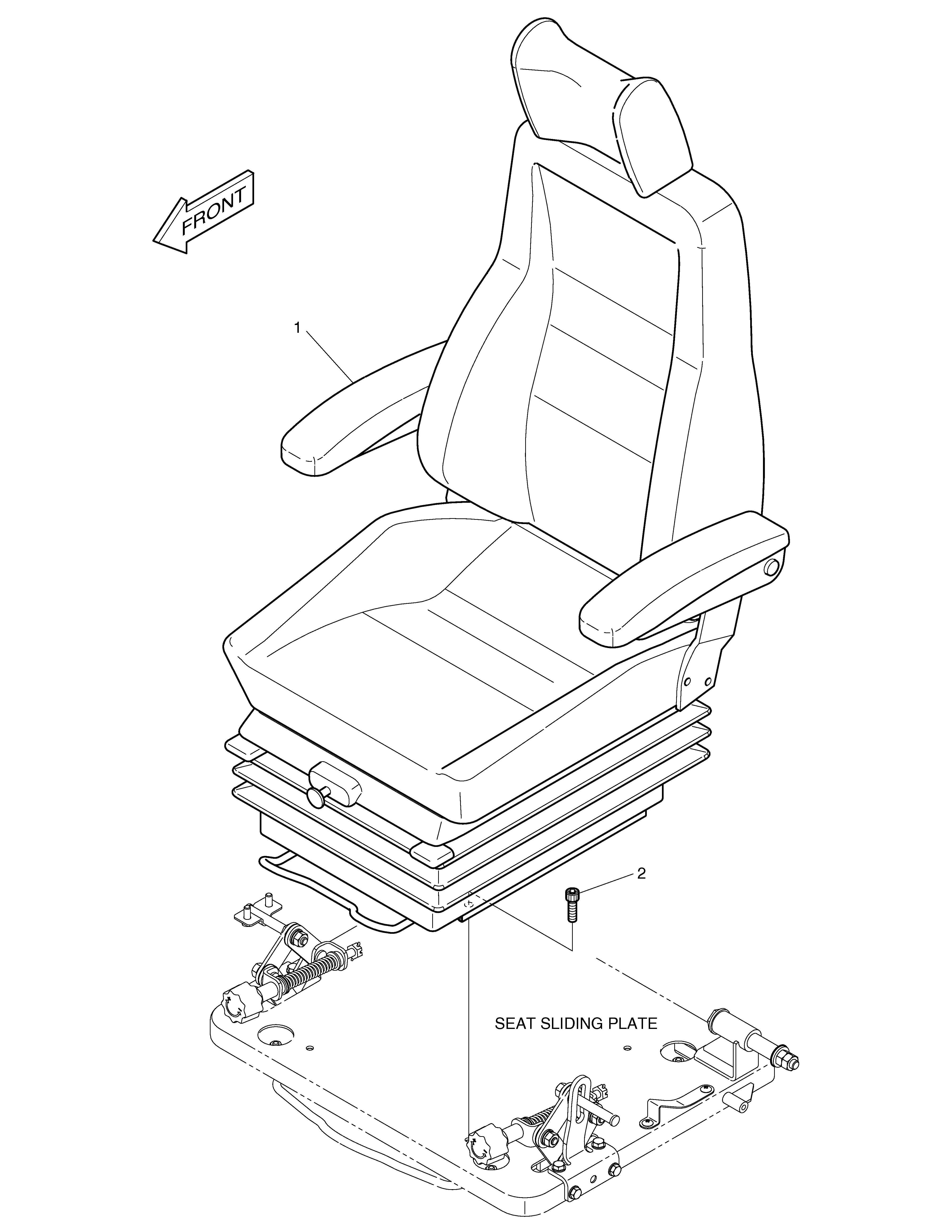 Seat Mounting Doosan DX140W